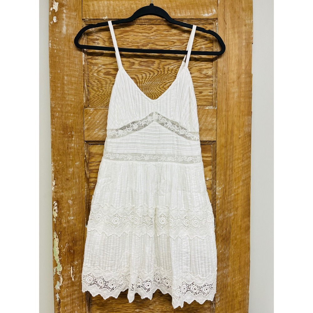 LoveShackFancy Cotton Lace Mini Dress Size 00 Boho Fairycore Dainty Coquette
